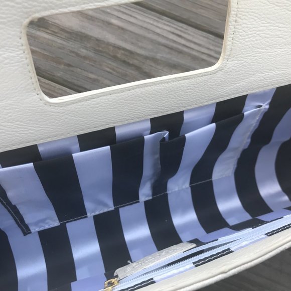 Charming Charlie Women Clutch Bag Purse White Read - Picture 12 of 13